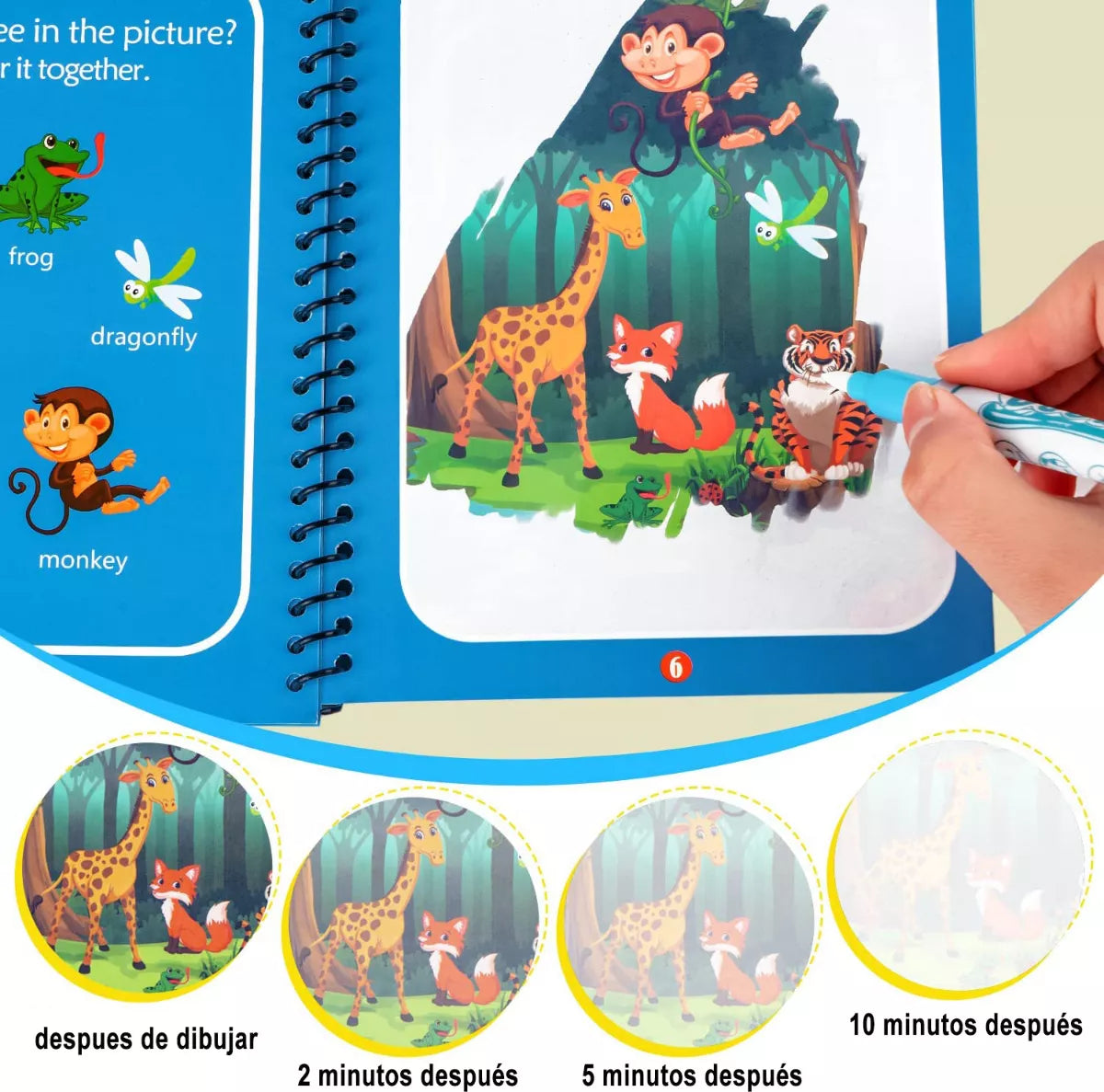 Magic Ink Book - Libros de color Infinito (SET DE 4 PZ )