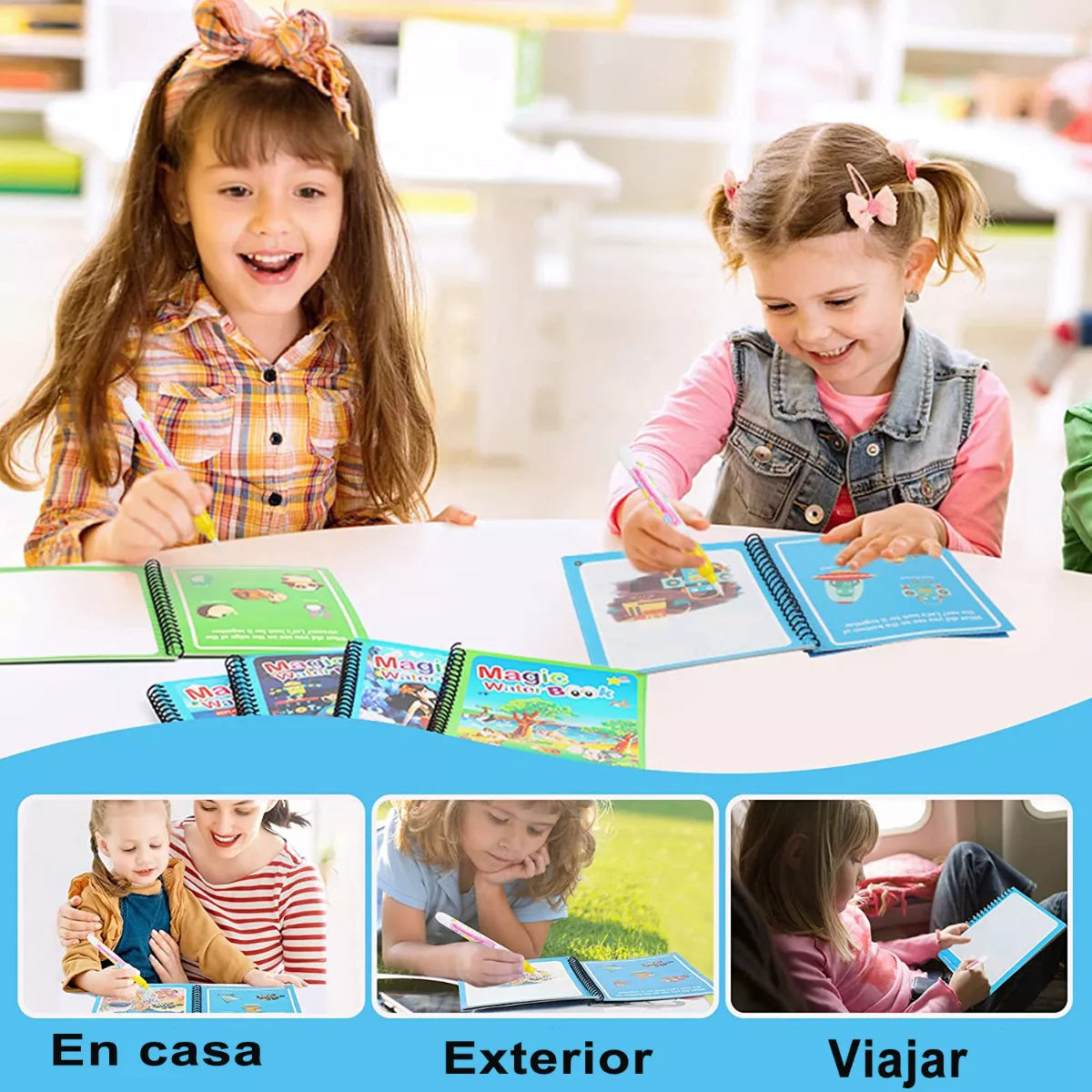 Magic Ink Book - Libros de color Infinito (SET DE 4 PZ )