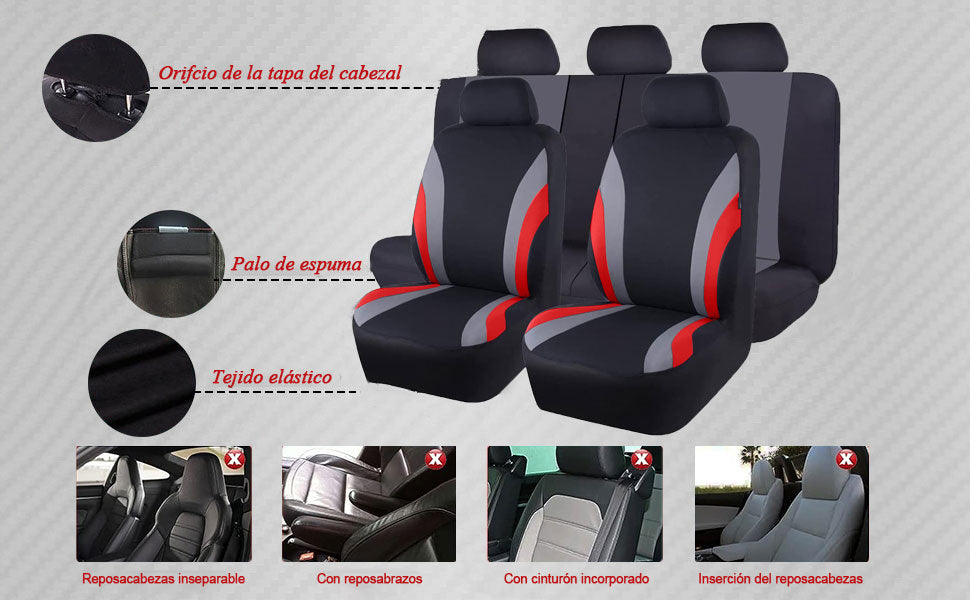 SeatMaster Pro de 9pcs: Protección y Confort en Movimiento